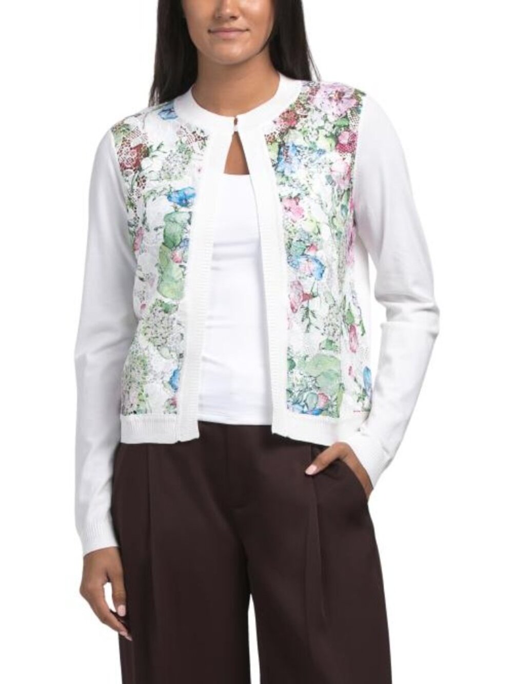 KAY UNGER Elena Lace Cardigan